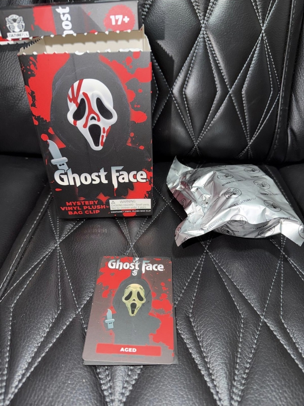 Ghost Face Blind Box Vinyl Bag Clip Aged